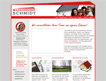 Tablet Screenshot of massivhaus-schmidt.de